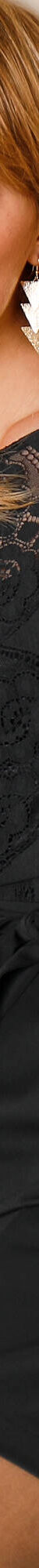 T-shirt dentelle manches longues blousantes (noir) T-shirt dentelle manches longues blousantes (noir)